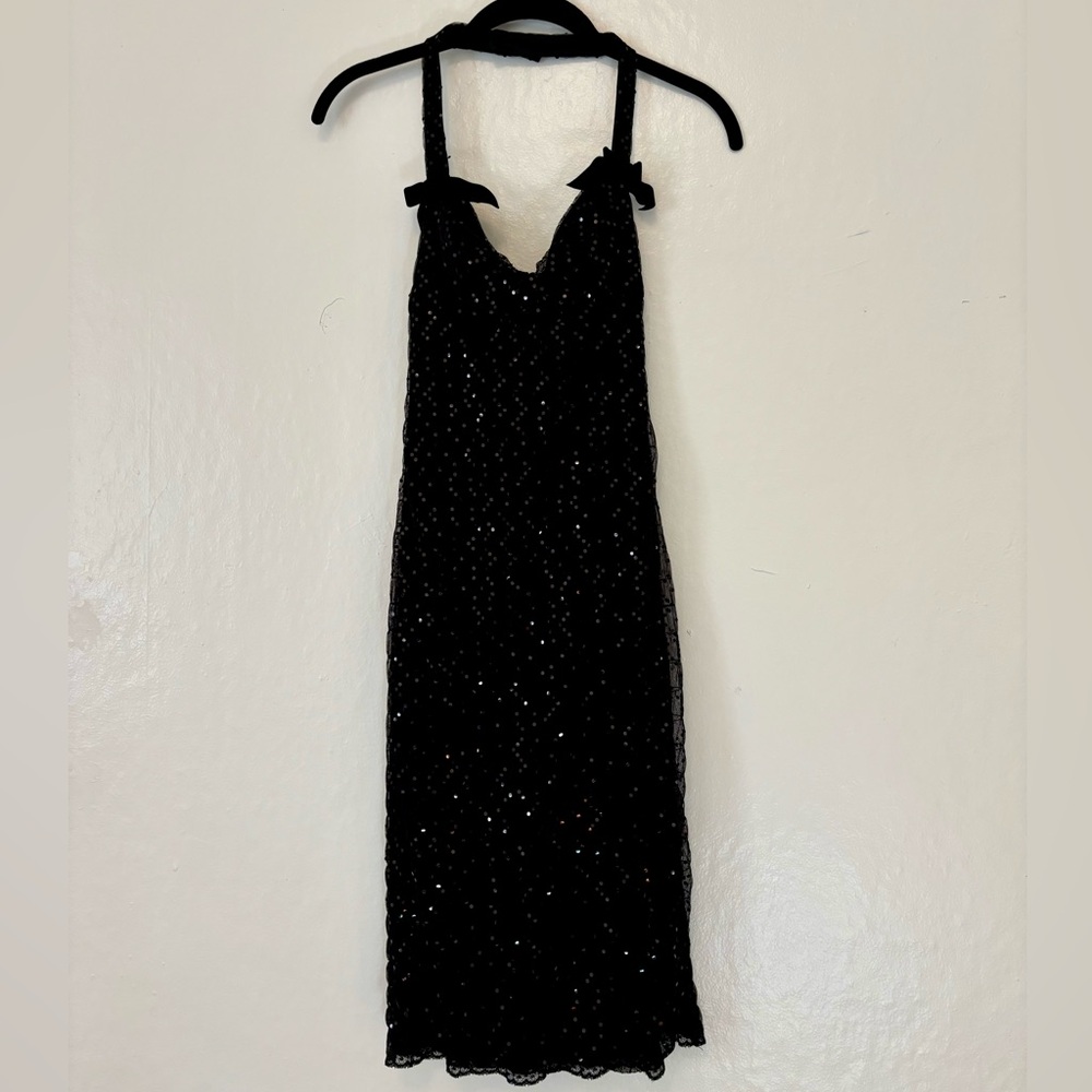 Betsy Johnson Black Sequin Dress